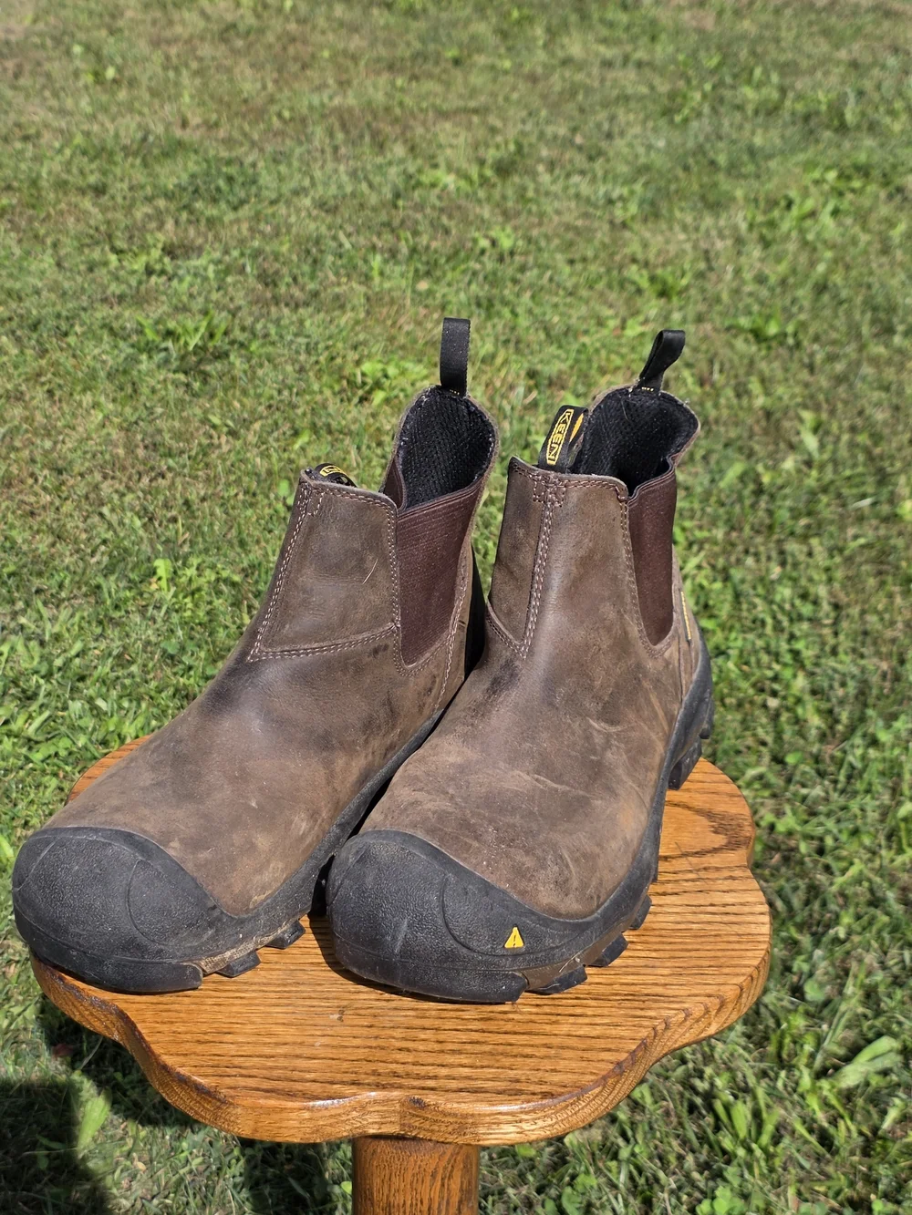 Keen Men’s Brown Slip-On Waterproof Work Boots